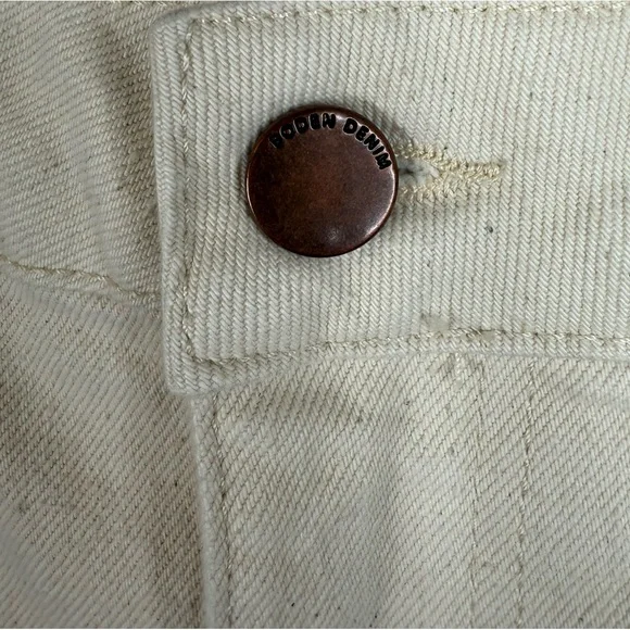 NWT Boden Cropped Flare High-Rise Jeans Cream Size 18 US - Picture 5 of 14